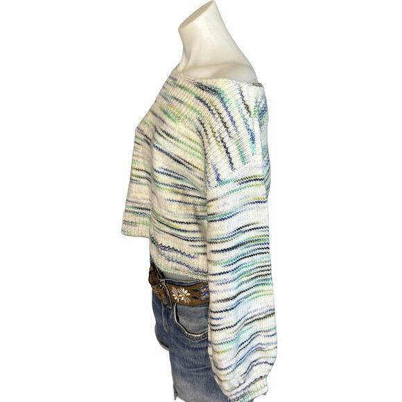 Lovers + Friends White Off Shoulder Sweater SMALL Oversize Slouchy Elston NEW - Picture 5 of 7